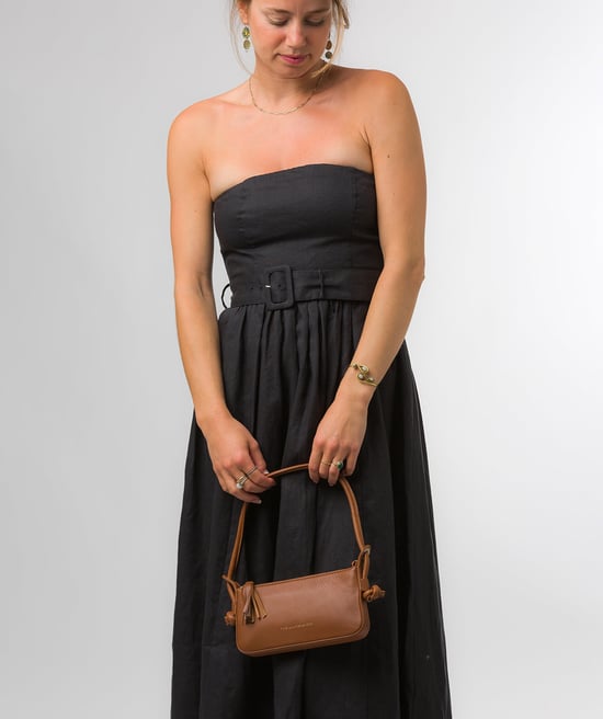 'Taylor' Oak Nappa Leather Grab Bag