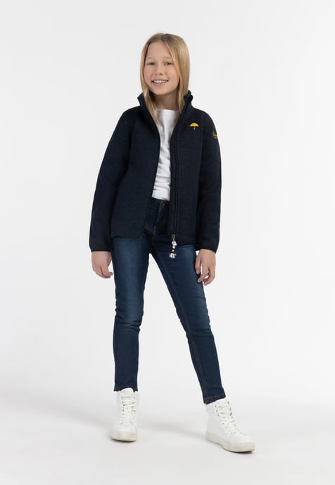 Schmuddelwedda Strickfleecejacke Mädchen (Kids) Meeresmelange - Image 2