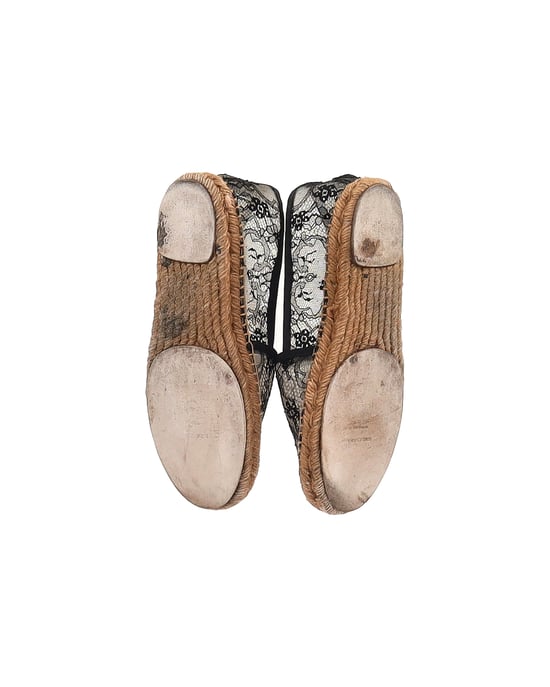 Dolce & Gabbana Spitzenschuhe aus Segeltuch in Schwarz - Image 6