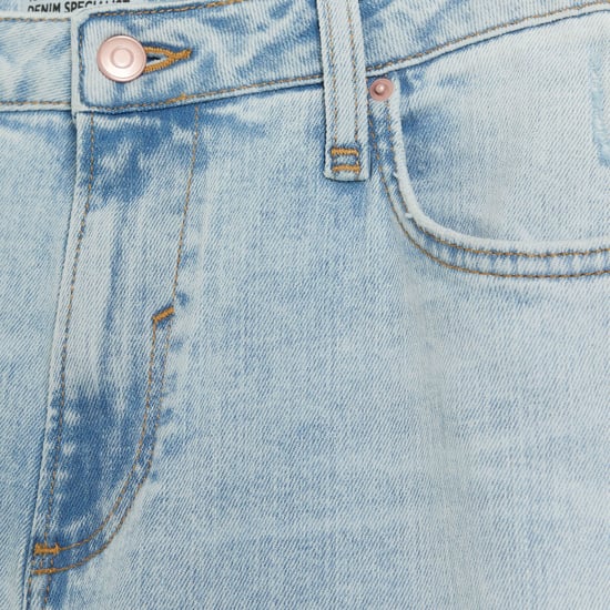 River Island Womens Slim Straight Jeans Light Blue High Waisted