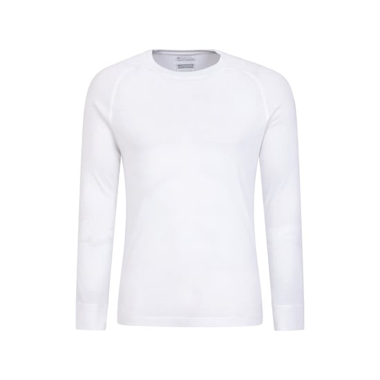 Mountain Warehouse Mens Talus Round Neck Long-Sleeved Thermal Top (White)