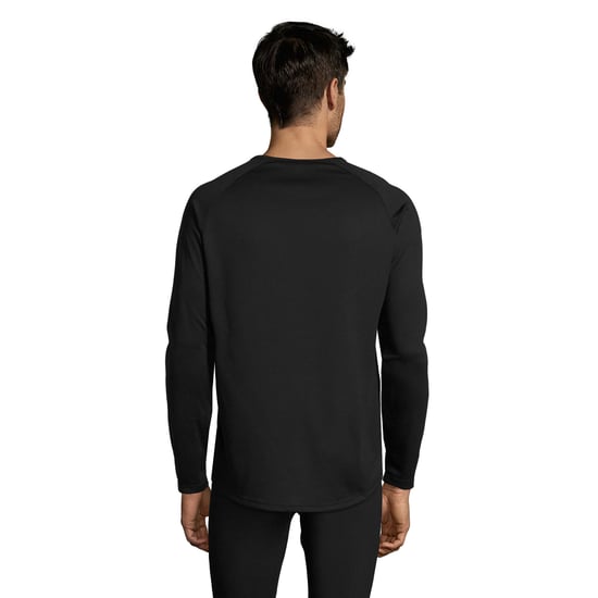 SOLS Mens Sporty Long Sleeve Performance T-Shirt (Schwarz) - Image 2