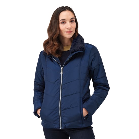 Regatta Womens/Ladies Wildrose Baffled Padded Hooded Jacket (Navy)