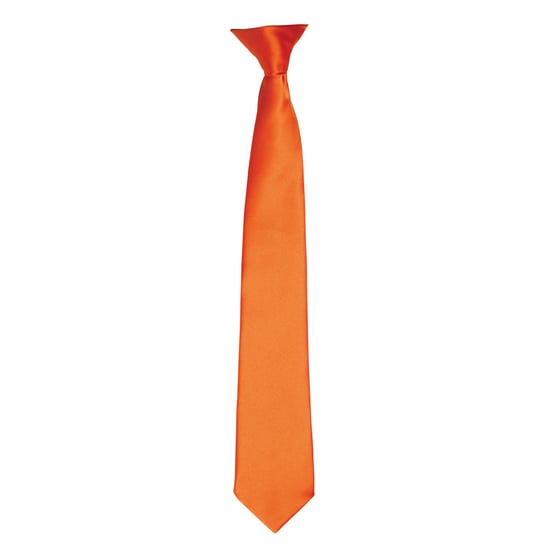 Premier Colours Herren Satin-Clip-Krawatte (Terrakotta) - Image 1