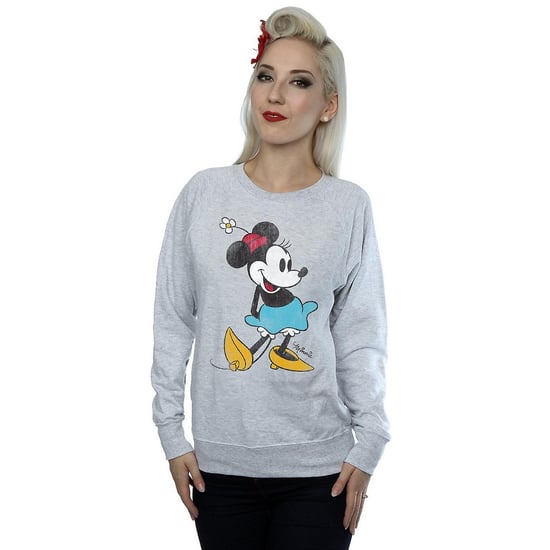 Disney Womens/Ladies Classic Minnie Mouse Heather Sweatshirt (Grey)