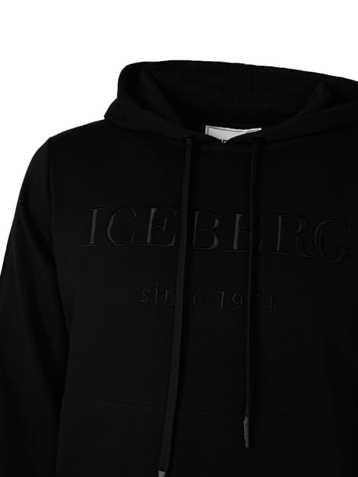 Iceberg Sweatshirt Hoodie Men's Black