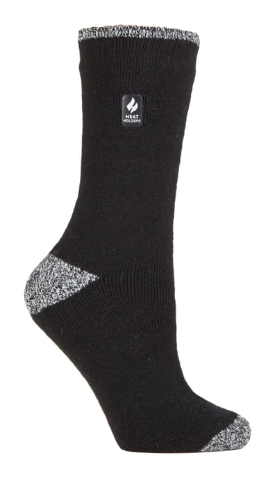Wärmehalter - Damen Thermosocken für den Winter | Outdoor & Indoor Socken | Kuschelig & Flauschig | Geschenke für Frauen - Schwarz / Weiß H&T (Prag) - Image 1