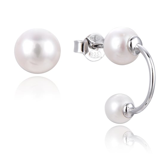 Gena.paris 'Asymmetrische' Damen 925 Sterling Silber Ohrringe - Silber GBO1533-W - Image 1