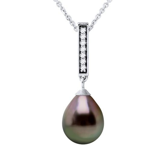 Necklace Jewelry - Real Cultured Tahiti Pearl Pear 8-9 mm