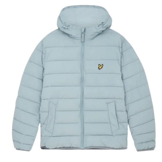 Lyle & Scott Branded Away Blaue Pufferjacke mit Kapuze - Image 1