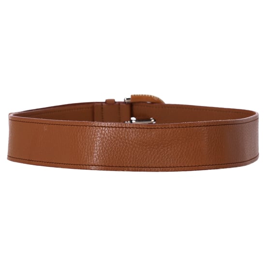 Prada Geprägter Gürtel aus braunem Leder - Image 3
