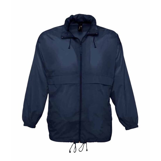 SOLS Unisex Surf Windbreaker Leichtgewichtige Jacke (Marine) - Image 1