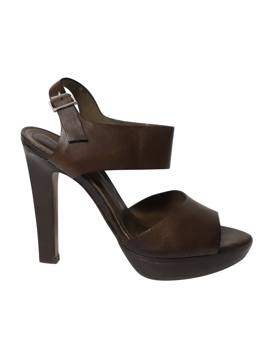 Marni High Heel Sandalen aus braunem Leder - Image 1