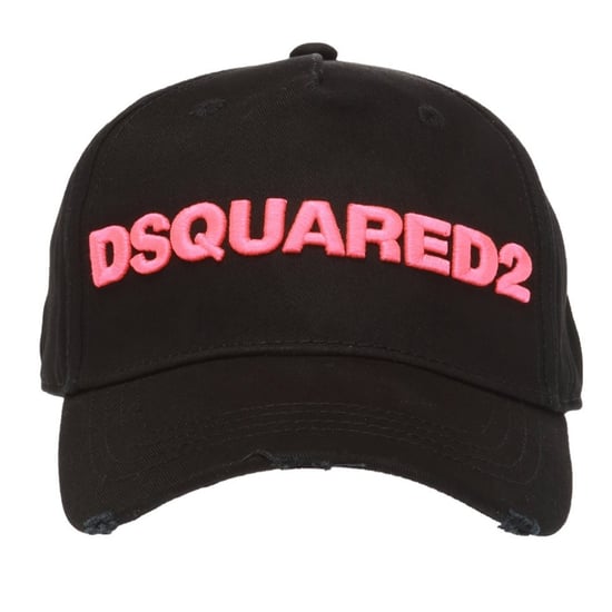 DSQUARED2 Rosa gesticktes Logo Schwarz Cap - Image 2