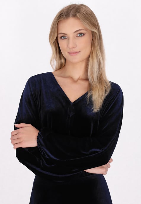 Dreimaster Bluse Damen Marine - Image 3