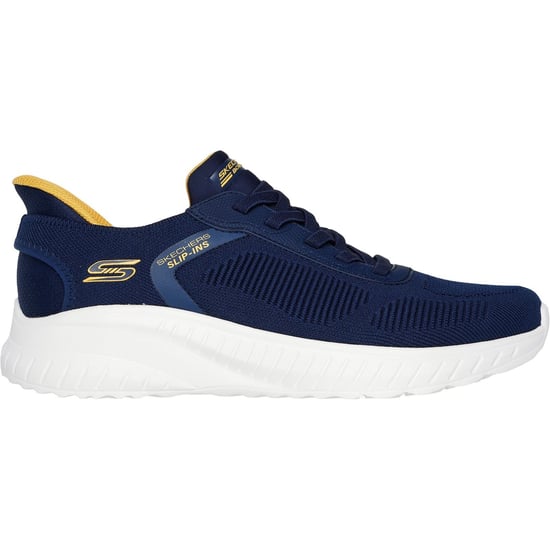 Skechers BOBS Sport Squad Chaos Solid Step Textile Herren Navy Sneakers - Image 2