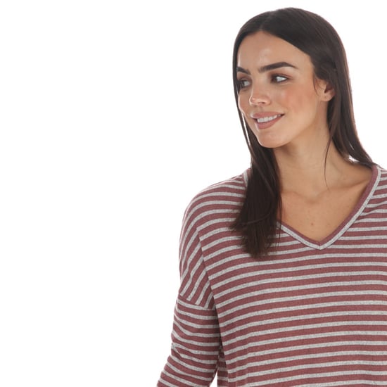 Women's Jacqueline de Yong Harlow LS Tonsy V-Neck Top in Rose