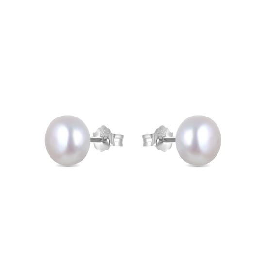 Luxenter Ohrringe, 925er Sterlingsilber und weiße Perle mit rhodinierter Oberfläche - Image 2