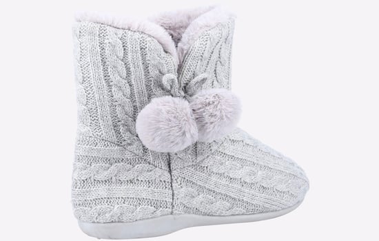 Fleet & Foster Apple Knitted Bootie Slipper Womens