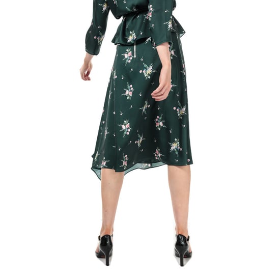 Women's Ted Baker Anabell Asymmetric Midi Skirt in Green