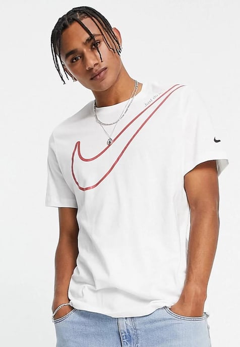 Nike Herren Sportswear T Shirt Big Logo in Weiß - Image 1