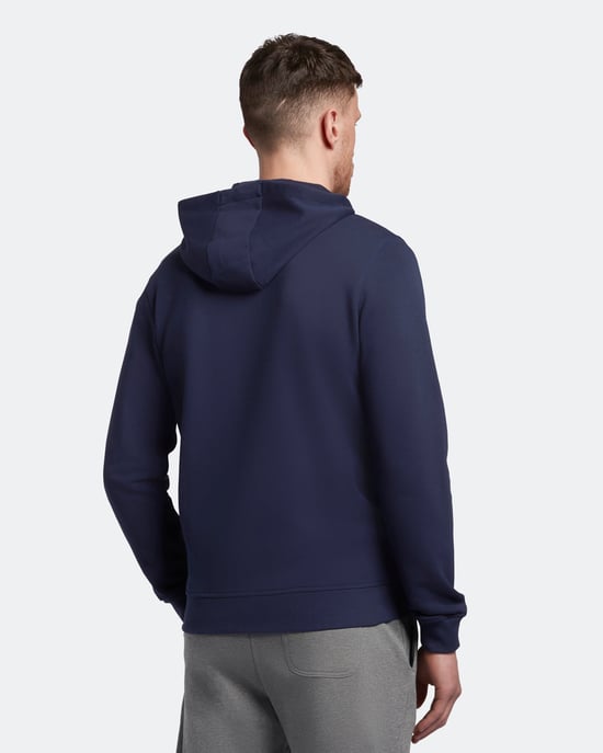 Lyle & Scott Kapuzenpullover mit Reißverschluss in Navy - Image 3