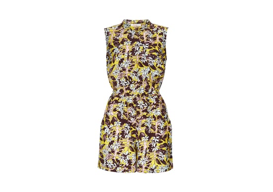 Violet Printed Linen Playsuit - Multi