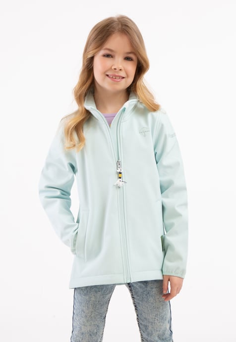 Schmuddelwedda Softshelljacke - recyceltes Material Mädchen Blaumint-280 - Image 3