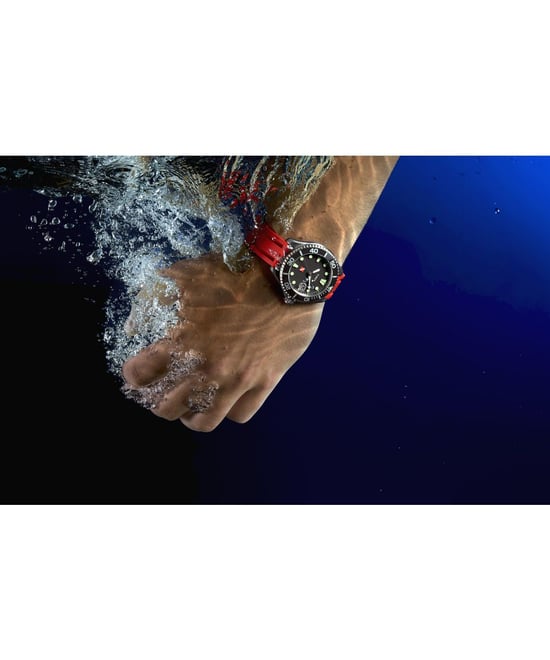 Timex Deep Water Tiburon Automatic Rot Herren Armbanduhr TW2W21000 - Image 5