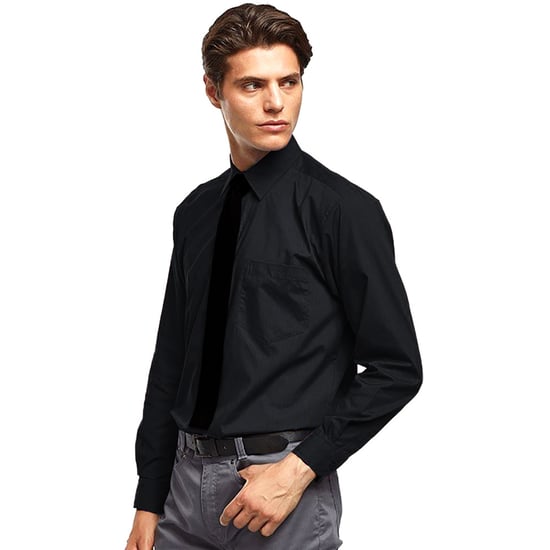 Premier - "Premier" Formelles Hemd für Herren Langärmlig (Schwarz) - Image 2