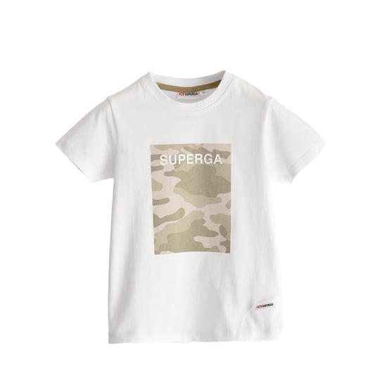 Superga Childrens/Kids Camo Logo Capped Sleeved T-Shirt (White)