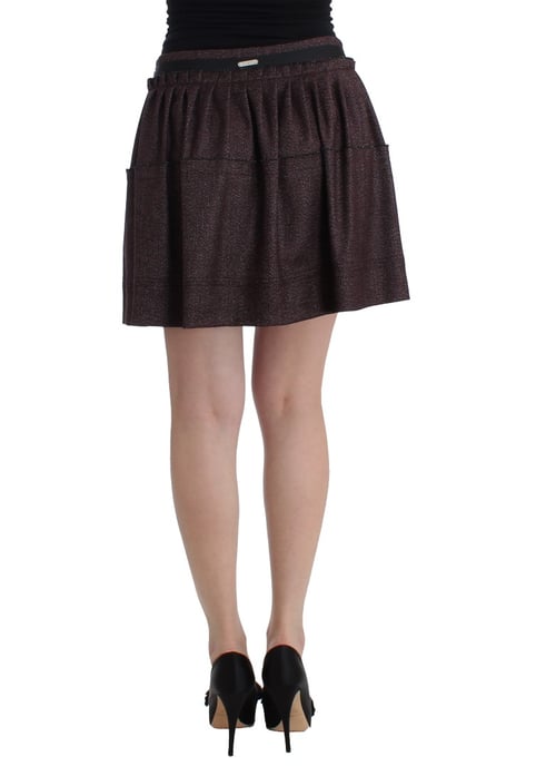GF Ferre Jupe courte en flanelle violette pour femme - Image 3