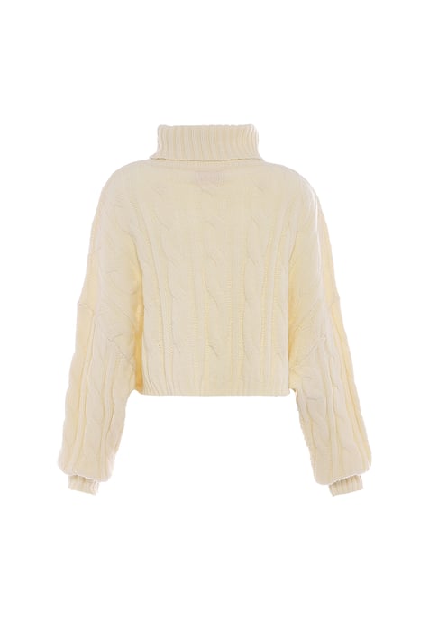 Mymo Rollkragenpullover Damen Wollweiß - Image 2
