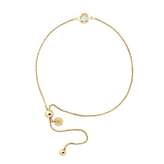 Diamond Bracelet Solitaire 0.02 0.50 Cts Cts Illusion Yellow Gold