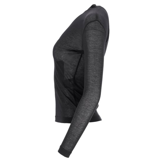 Balenciaga Enganliegendes Rundhals-Langarmshirt aus grauer Baumwolle - Image 2
