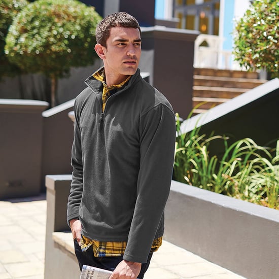 Regatta Mens 170 Series Anti-pill Zip Neck Micro Fleece (Seal Grey)