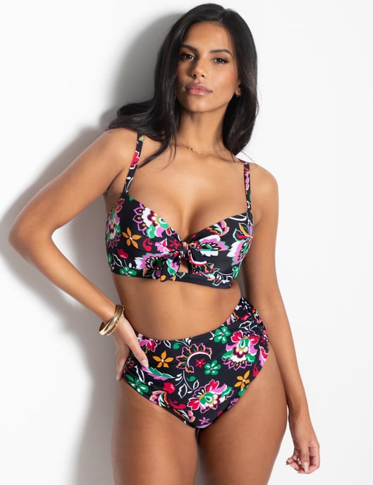 Pour Moi Sunshine Padded Underwired Tie Bikini Top