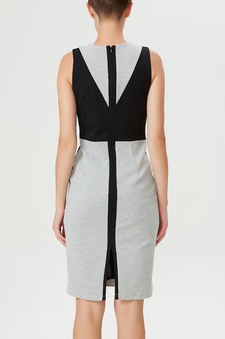 Kurzes Bodycon-Kleid mit Farbblockmuster - Image 4