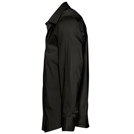 SOLS Mens Brighton Long Sleeve Fitted Work Shirt (Black)