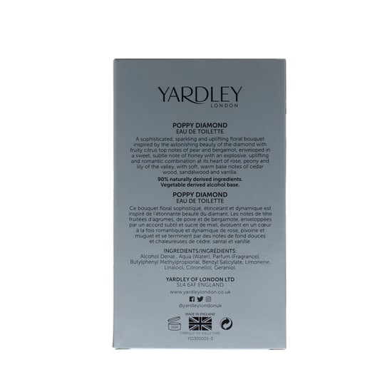 Yardley The Collection Poppy Diamond Eau de Toilette 50ml