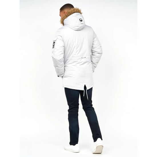 Crosshatch - "Parkmoore" Parka für Herren (Grau/Rosa) - Image 2
