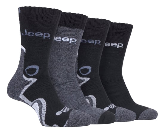 JEEP - 4 Paar Herren Anti Blister dick gepolstert Luxus Boot Socken - Image 1