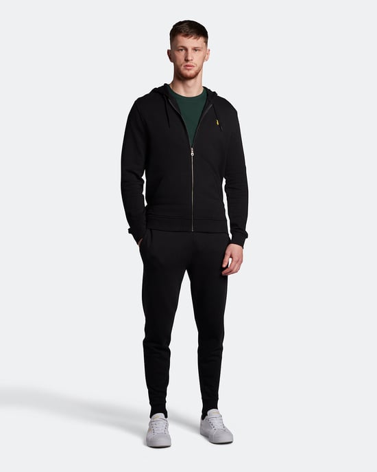 Lyle & Scott Kapuzenpullover mit Reißverschluss in Schwarz - Image 2