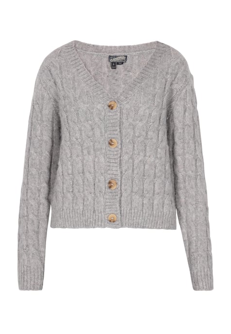 Dreimaster Cardigan Damen Grau Melange - Image 1
