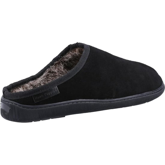 Hush Puppies Herren Ashton Wildleder Hausschuhe (Schwarz) - Image 2