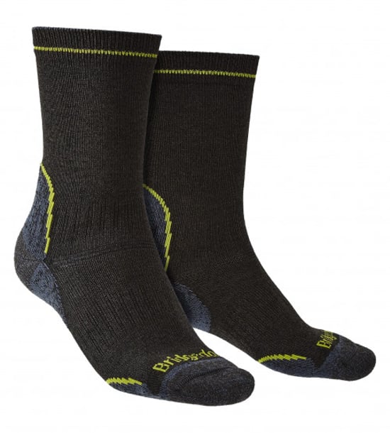 Bridgedale - Herren Wandern Leichtgewicht Boot Socken - Schwarz / Lime - Image 1