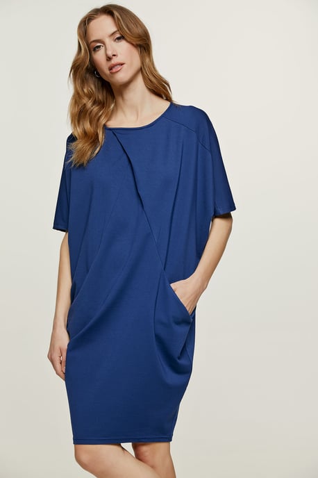 Blaues Punto di Roma Fledermauskleid - Image 3