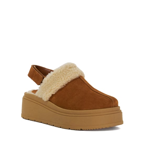 Dune Ladies Game - Suede Faux Fur Mules