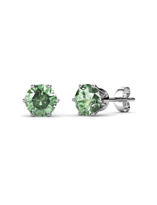 Geburtsstein August Ohrringe - Silber und Vert - Image 1