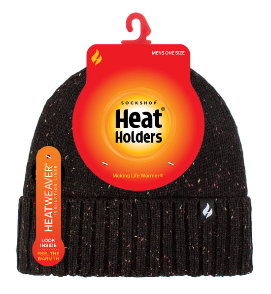 Heat Holders Heatweaver Fleece-Innenfutter Mütze | Gerippter umschlagbarer Bund Melange Wintermütze | Andes-Stil - Khaki - Image 2
